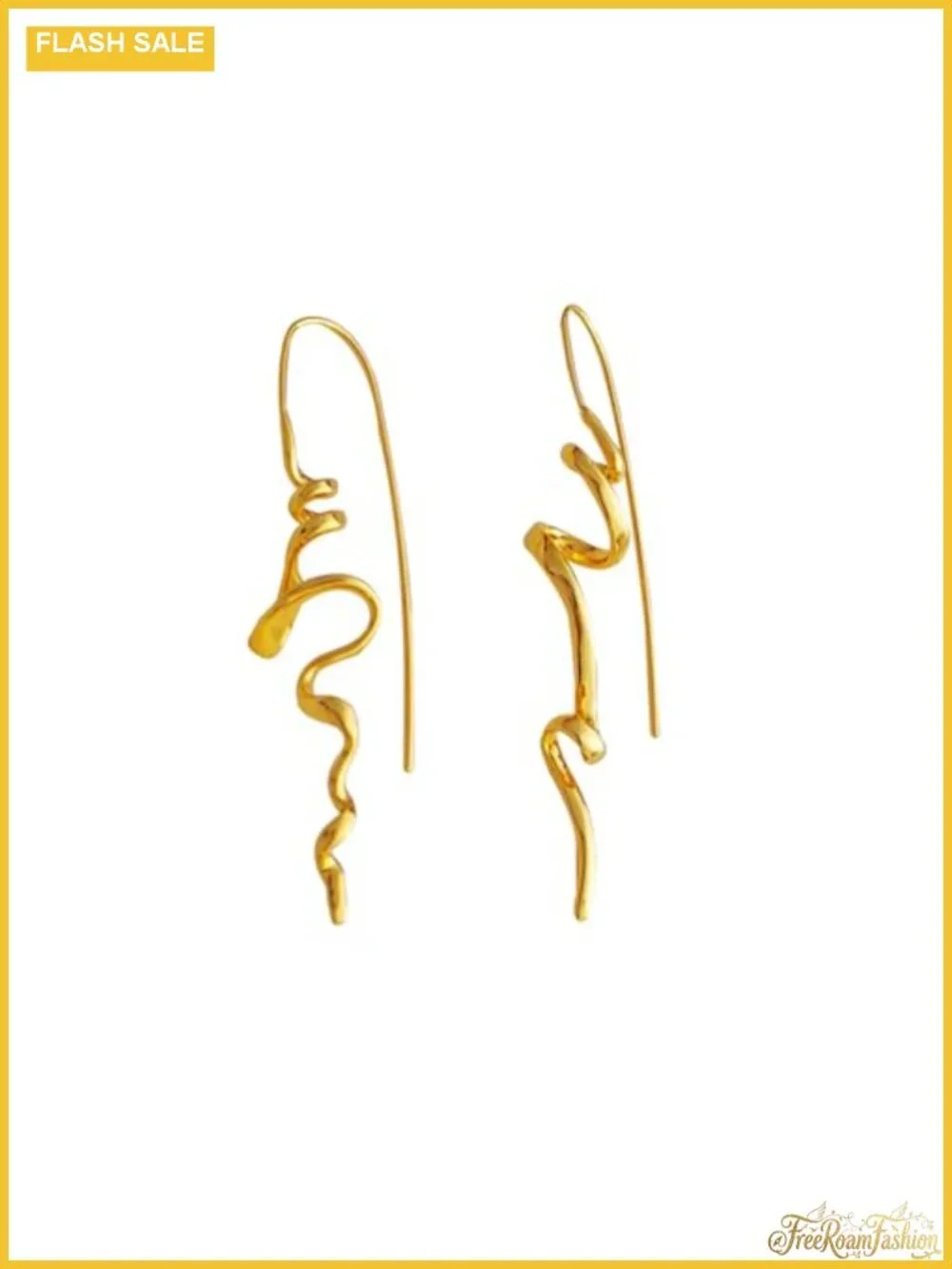 Spiral Threader Earrings 14K Gold Hypoallergenic French Wire Dangle Drop